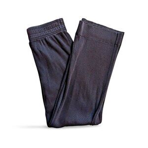 Everlane Organic Cotton Pull on Pants Size M Black Ribbed Wide Leg Lounge